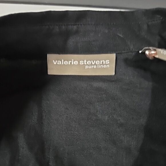 Black Linen Crop Wrap Top Sz6 S/M Y2K 90s Corp Boho Chic Button Grunge Punk Rock - Picture 11 of 13